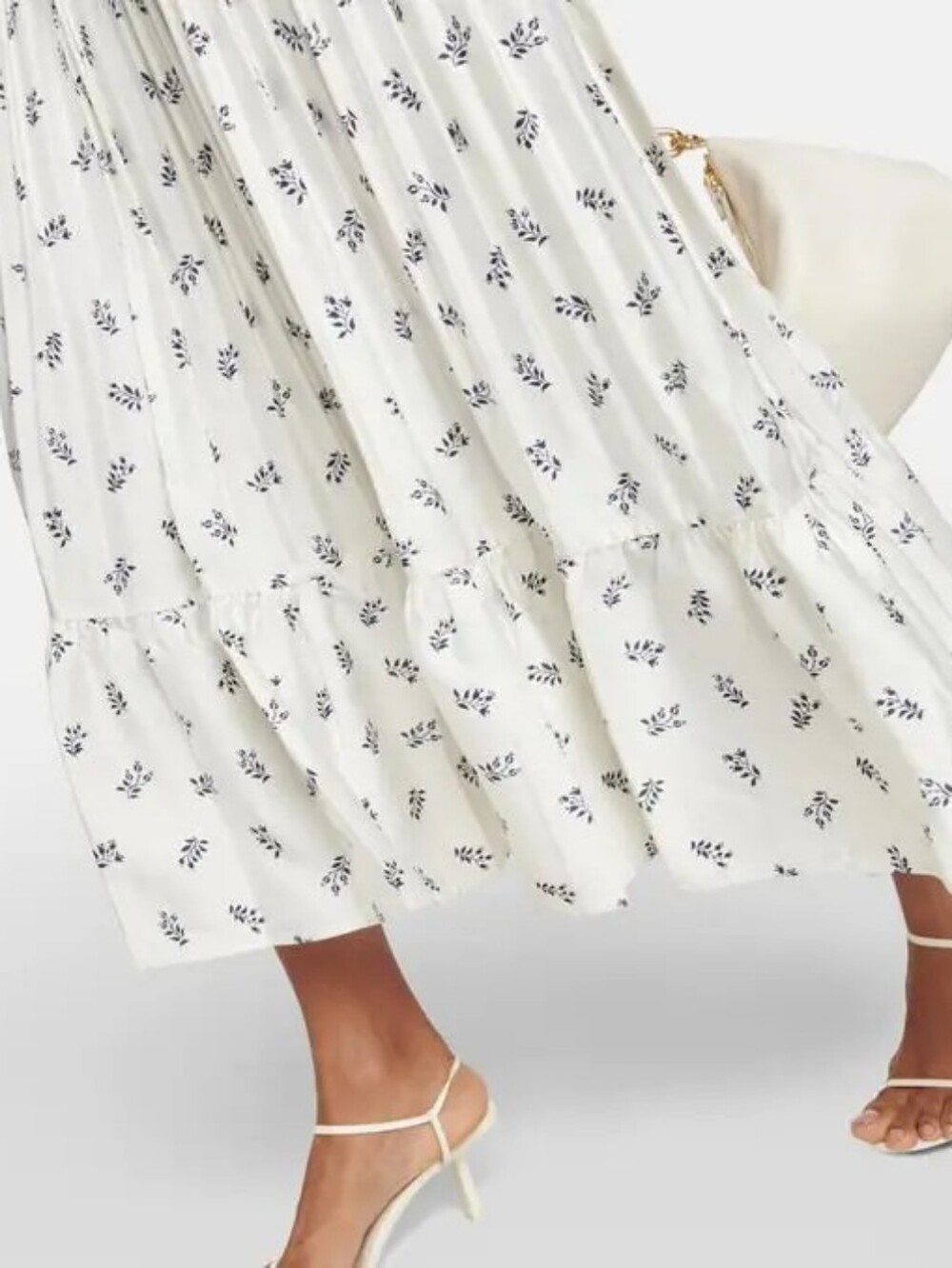 Polo Ralph Lauren Floral Pleated Satin Maxi Dress Size 8 - Picture 7 of 11